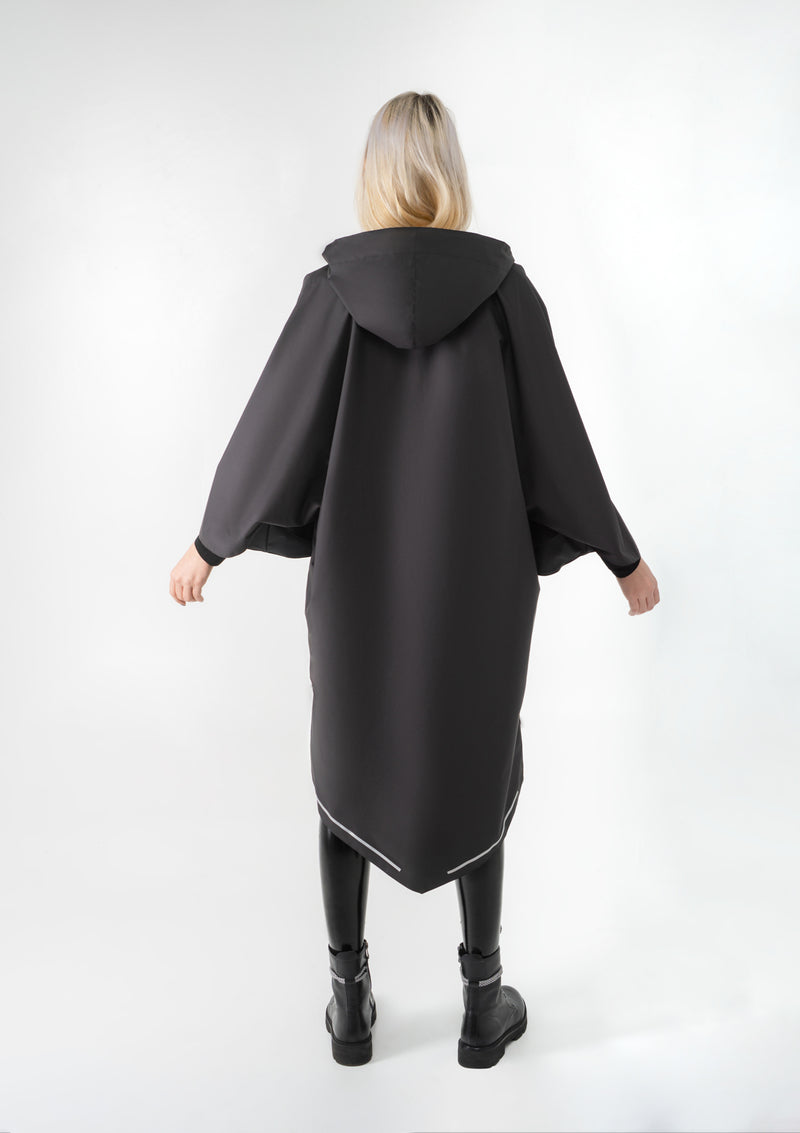 Women's Black Nebula Raincoat | Generation II