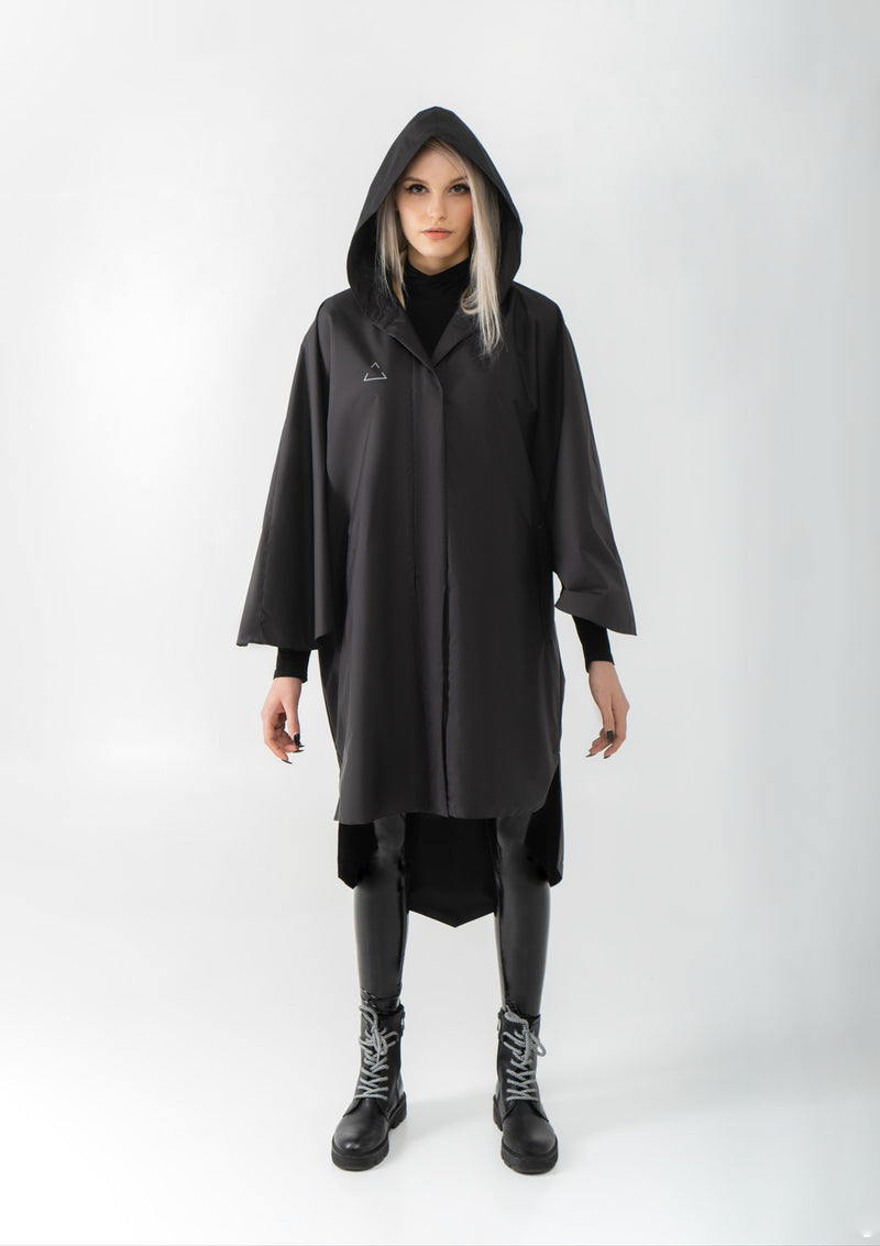 Women's Black Nebula Raincoat | Generation II